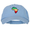 Rasta Africa Map Embroidered Low Profile Cotton Cap