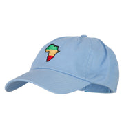 Rasta Africa Map Embroidered Low Profile Cotton Cap