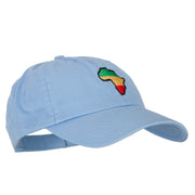 Rasta Africa Map Embroidered Low Profile Cotton Cap