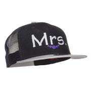 Mrs Embroidered Mesh Snapback Cap