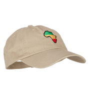 Rasta Africa Map Embroidered Low Profile Cotton Cap