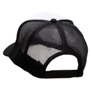 Sand Dune Embroidered Foam Panel Mesh Snapback - Black-White OSFM