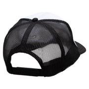 Sand Dune Embroidered Foam Panel Mesh Snapback - Black-White OSFM