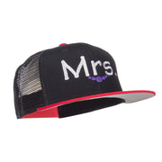 Mrs Embroidered Mesh Snapback Cap