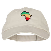 Rasta Africa Map Embroidered Low Profile Cotton Cap