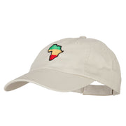 Rasta Africa Map Embroidered Low Profile Cotton Cap