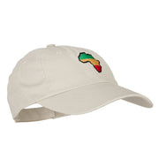 Rasta Africa Map Embroidered Low Profile Cotton Cap