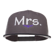 Mrs Embroidered Mesh Snapback Cap