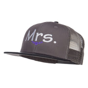 Mrs Embroidered Mesh Snapback Cap