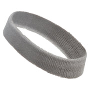 Running Symbol Embroidered Head Bands Terry - Lt-Grey OSFM