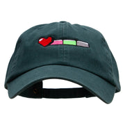 Gaming Life Bar Embroidered Low Profile Dyed Washed Caps - Dk-Green OSFM