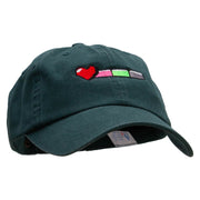 Gaming Life Bar Embroidered Low Profile Dyed Washed Caps - Dk-Green OSFM