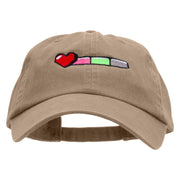 Gaming Life Bar Embroidered Low Profile Dyed Washed Caps - Khaki OSFM