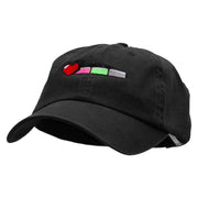 Gaming Life Bar Embroidered Low Profile Dyed Washed Caps - Black OSFM