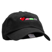 Gaming Life Bar Embroidered Low Profile Dyed Washed Caps - Black OSFM