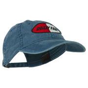 Rally Fan Race Badge Embroidered Washed Cap