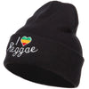 Rasta I Love Reggae Embroidered Long Beanie