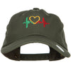 Rasta Heartbeat Embroidered Unstructured Cap