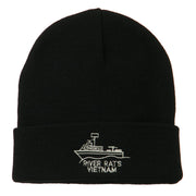 River Rats Vietnam Embroidered Long Beanie