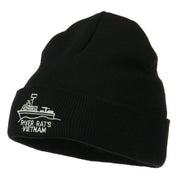 River Rats Vietnam Embroidered Long Beanie