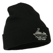 River Rats Vietnam Embroidered Long Beanie