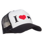 I Heart Right Embroidered 5 Panel Mesh Cap