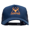 Hunter Embroidered Solid Cotton Twill 5 panel Mesh Back Cap