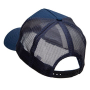 Hunter Embroidered Solid Cotton Twill 5 panel Mesh Back Cap