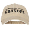 Not Retired Promoted Grandpa Embroidered Washed Cotton Twill Cap