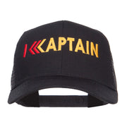 Captain Rank Logo Embroidered Mesh Cap