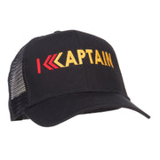 Captain Rank Logo Embroidered Mesh Cap