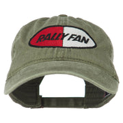 Rally Fan Race Badge Embroidered Washed Cap