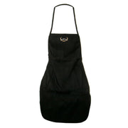 Deer Mountain Logo Embroidered Solid Chef's Apron - Black OSFM