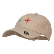 Rasta Heartbeat Embroidered Unstructured Cap