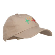 Rasta Heartbeat Embroidered Unstructured Cap