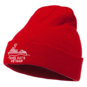 River Rats Vietnam Embroidered Long Beanie