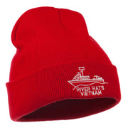 River Rats Vietnam Embroidered Long Beanie