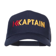 Captain Rank Logo Embroidered Mesh Cap