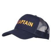 Captain Rank Logo Embroidered Mesh Cap