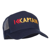 Captain Rank Logo Embroidered Mesh Cap