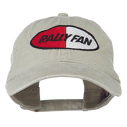 Rally Fan Race Badge Embroidered Washed Cap