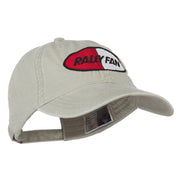 Rally Fan Race Badge Embroidered Washed Cap