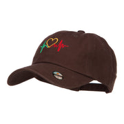 Rasta Heartbeat Embroidered Unstructured Cap