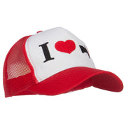 I Heart Right Embroidered 5 Panel Mesh Cap