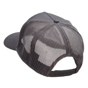 Hunter Embroidered Solid Cotton Twill 5 panel Mesh Back Cap