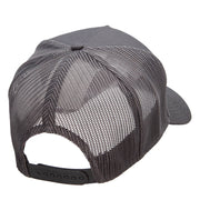 Hunter Embroidered Solid Cotton Twill 5 panel Mesh Back Cap