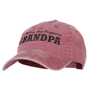 Not Retired Promoted Grandpa Embroidered Washed Cotton Twill Cap