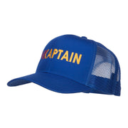 Captain Rank Logo Embroidered Mesh Cap