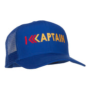 Captain Rank Logo Embroidered Mesh Cap