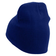 Licensed 82nd Airborne Military Embroidered 8 Inch Knitted Short Beanie - Royal OSFM